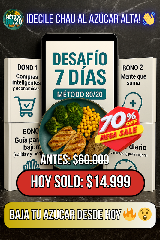 Bajá a 100 (o menos) tu Azúcar en un Mes - Método 80/20 creado por Marta Gómez